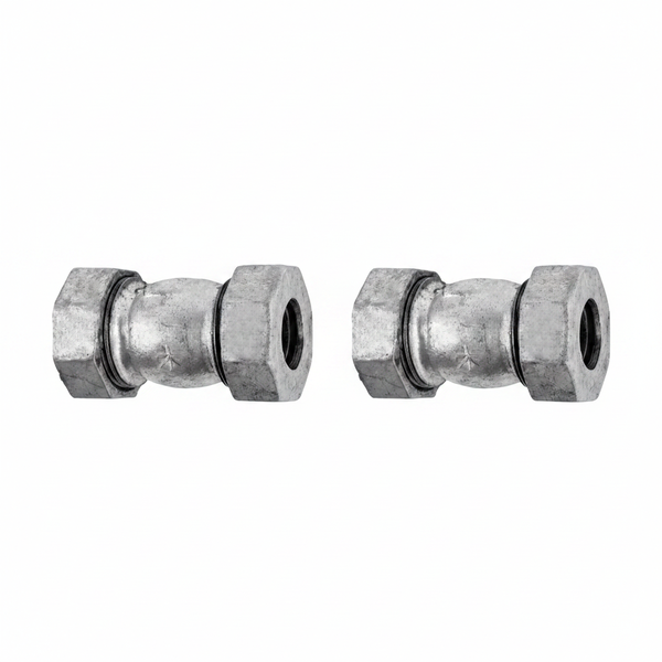 K-Brand 32mm Galvanized Steel Johnson Coupling - 2 Pack