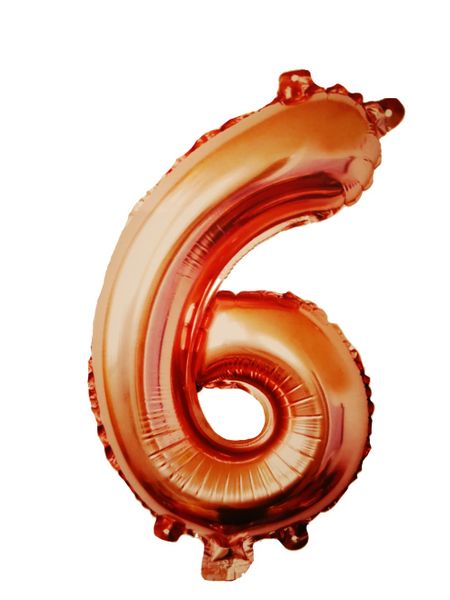 Foil Balloon Number 6 - Rose Gold - 106 cm - Umlozi