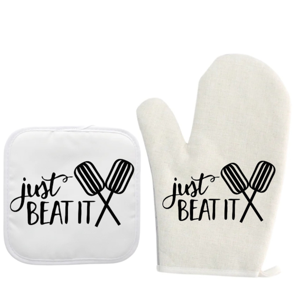 Just Beat It Oven Gloves and Pot Holders