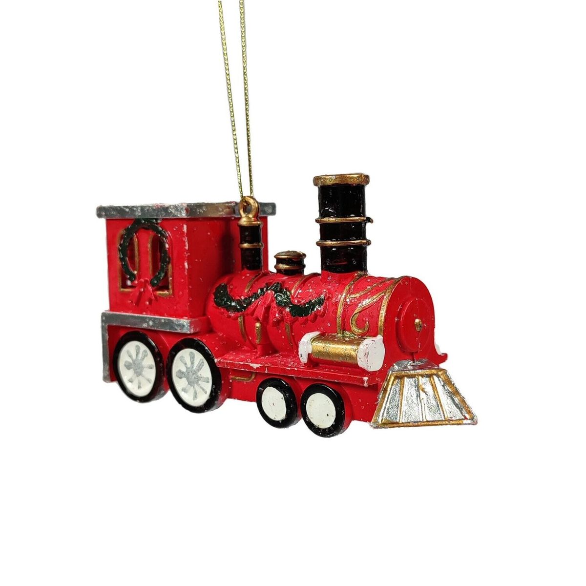 Red Christmas Train Hanging Ornament