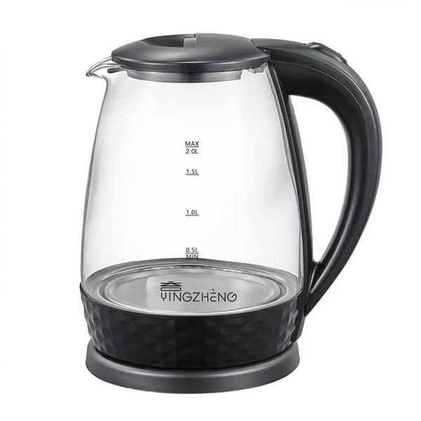 2L Electric Glass Kettle Cordless 1500W Fast Boiling With LED Indicator