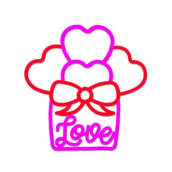 Valentines Neon Sign for Wall Decor Dimmable Love Heart Neon Light