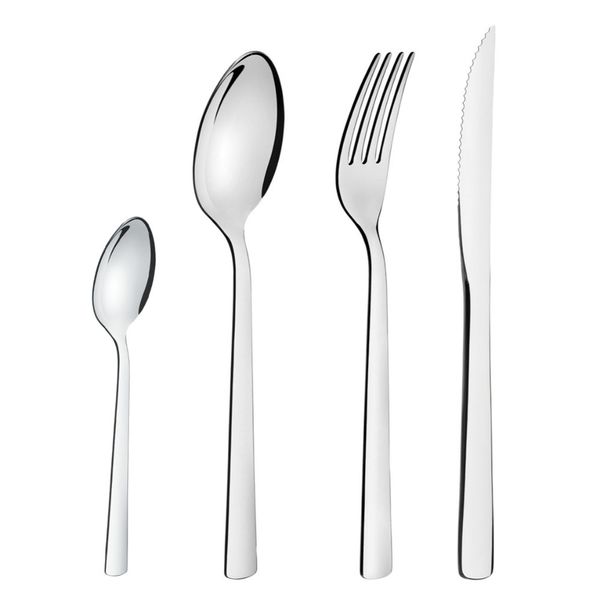 Tramontina 24 Piece Oslo Stainless Steel High Gloss Flatware/Cutlery Set
