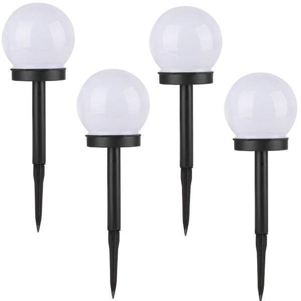 Solar Garden White LED Lights for Decorative Home Pathway Patios Pack of 2