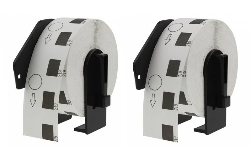 Compatible Brother DK 11219 - 12mm Round Labels x 2