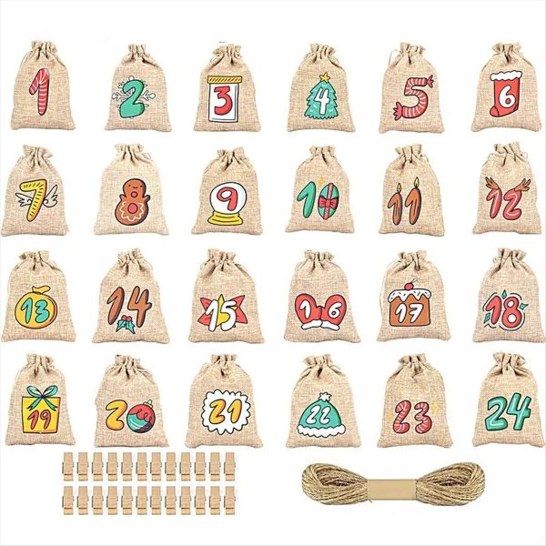Christmas Advents Bags Cute Christmas Candy Bags