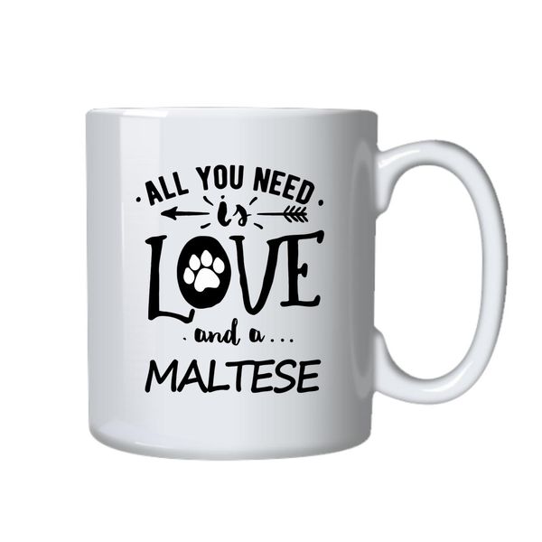 Maltese And Love Coffee Mug - Best Maltese Dog Owners Gift Idea for