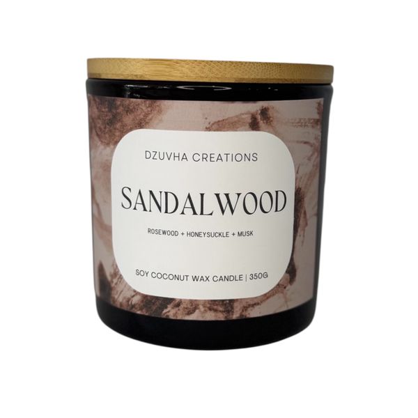 Sandalwood Soy Wax 2 Wick Scented Candle - 350g