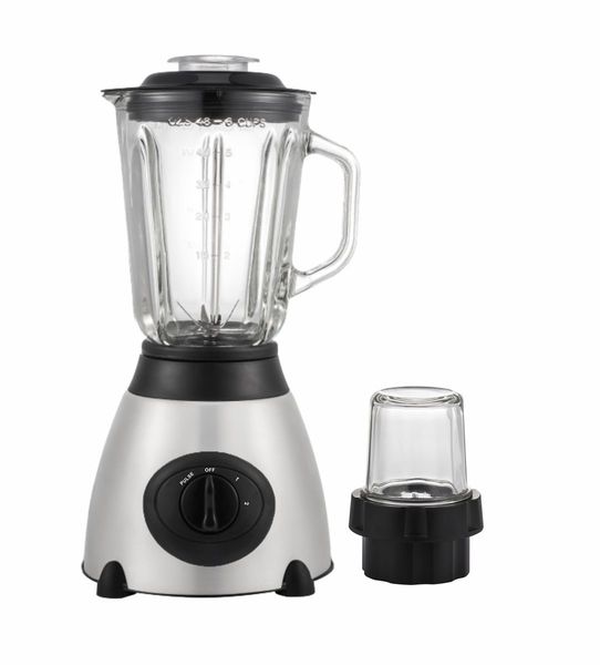 Royal Homeware 1.5L Blender 2 in 1 Stainless Steel Housing With Glass Jug
