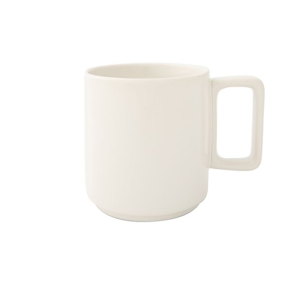 OMADA Flat Stackable White Mug