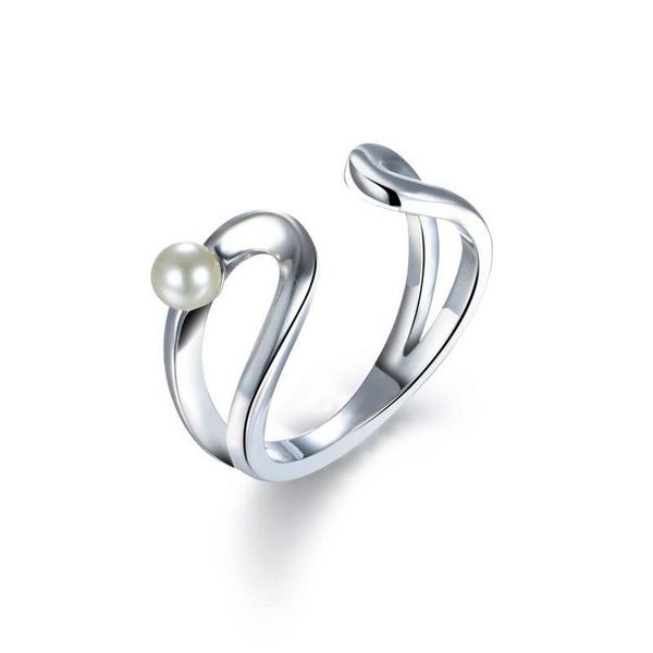 Infinity Ring Made with Pearl from Swarovski- Adjustable
