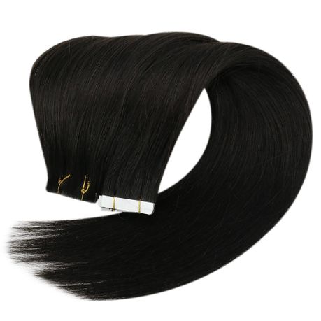 Tape In Hair Extensions - 100% Human Hair - #1 Black - 20 Tapes | Buy  Online in South Africa | takealot.com