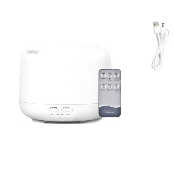 LED 500ML Aroma Diffuser Atomizer Air Humidifier With Remote And Adaptor