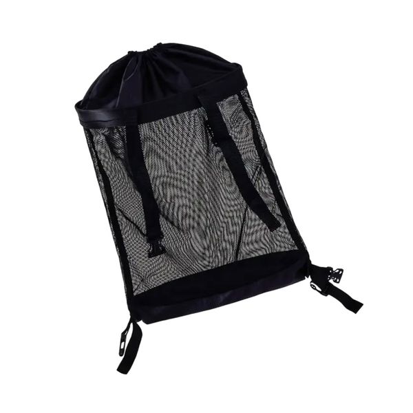 Sport Black Golf Push Cart Mesh Net Storage Bag Organizer -48cm