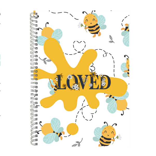 Bee Maya Loved A4 Notebook Pad Lovers Trendy Graphic Birthday Present 028