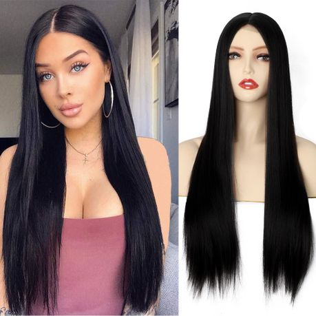 28 inch front lace synthetic women s wig with long hair Black Shop Today. Get it Tomorrow takealot