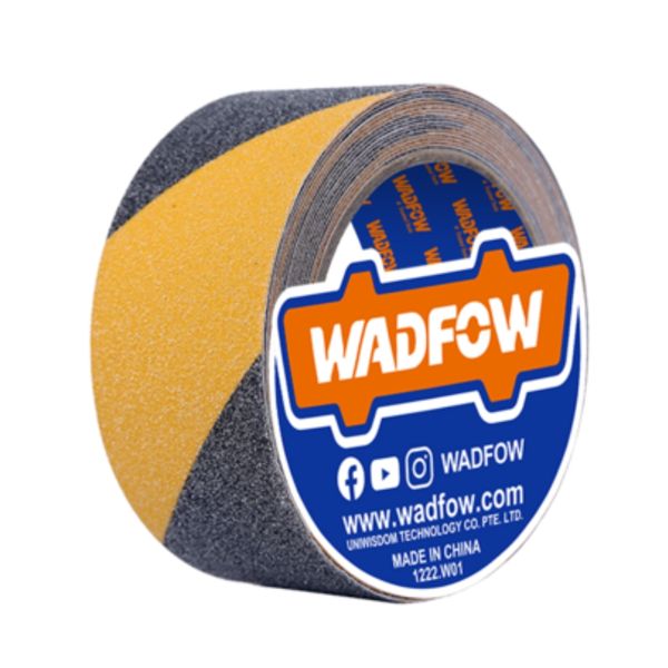 Wadfow - Anti-Slip Tape Yellow &amp; Black - (50mm x 5m) - 6 Rolls