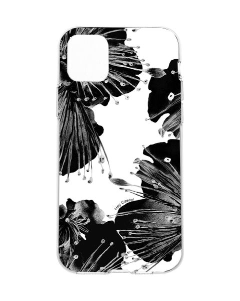Hey Casey! Protective Case for iPhone 11 - Black Floral