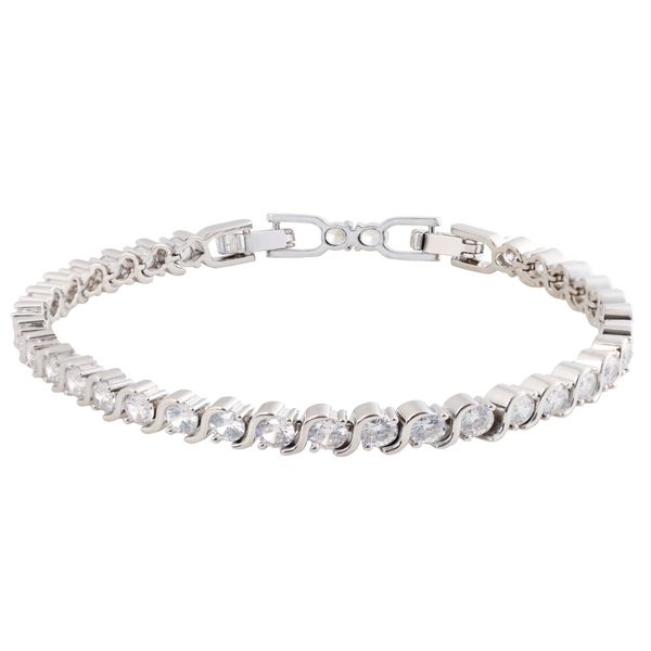 Civetta Spark S-Link Tennis Bracelet - Clear Crystal Silver
