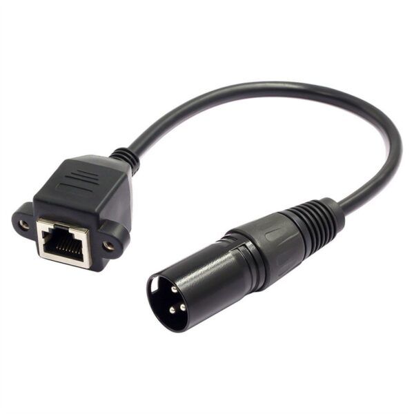 GLS XLR 3 Pin Male to RJ45 Cable Adapter 0.3M