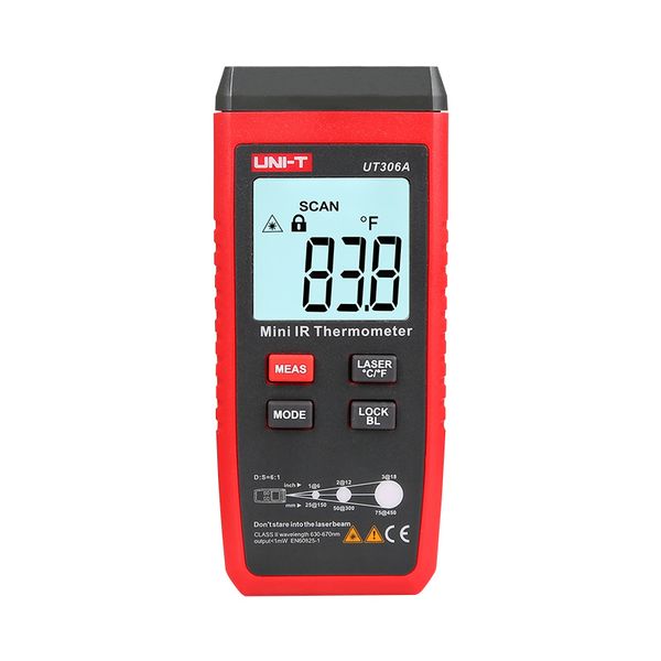UNI-T UT306A Mini Infrared Thermometer -35 C to 300 C, 6:1 D:S, 250ms