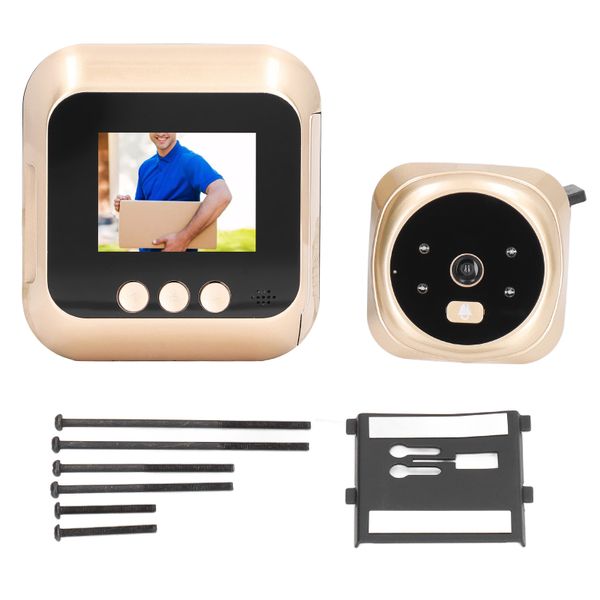 2.4" Peephole Cam: IR Night Vision, 135 Video Doorbell Intercom