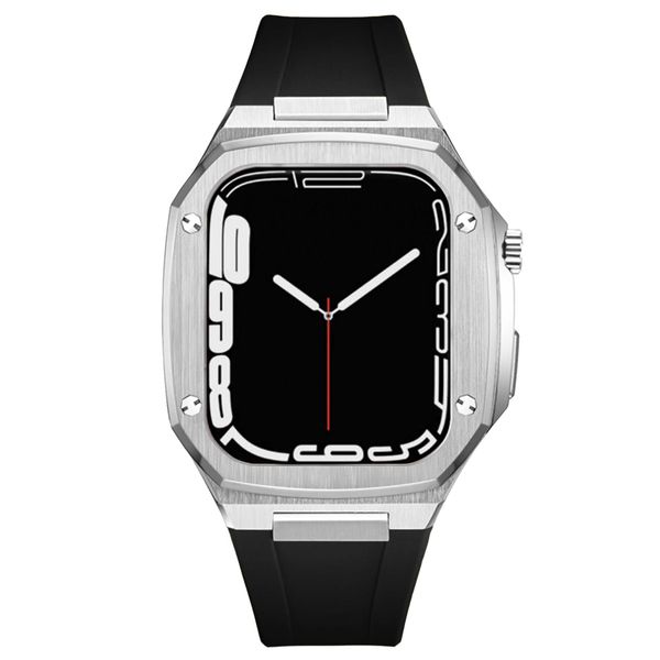 Colton James MVP 45mm Apple Watch Upgrade Kit - Silver with Rubber