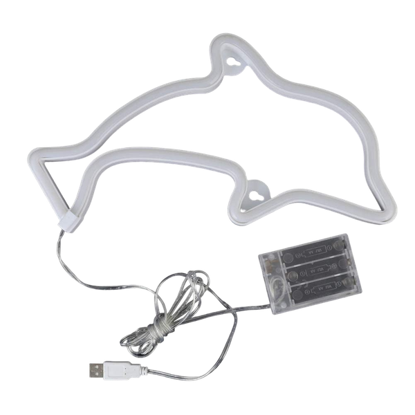 Cute Dolphin Neon Sign Lamp USB And Battery Operated