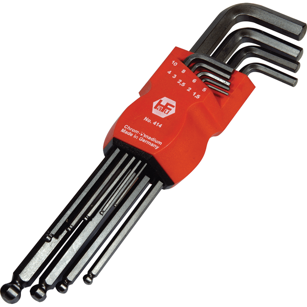 Allenkey Set Hafu 1.5-10Mm Ball Clip 9Piece - 2 Pack