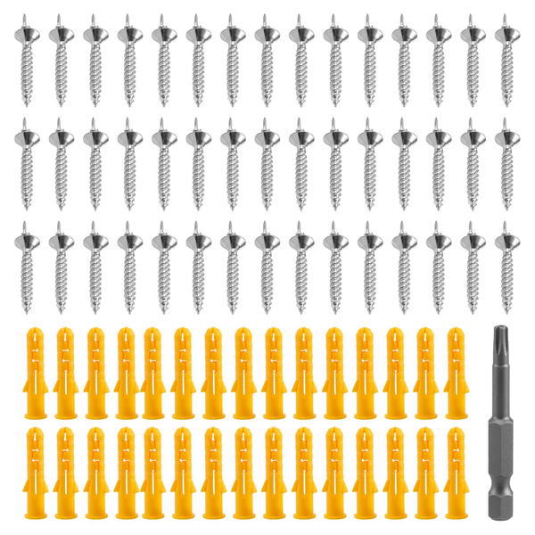 50PCS Seamless Nails Double-Headed Screw Solid Wood Baseboard Screws
