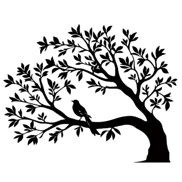 Decor Bohemian Tree of Life Metal Wall Art with Bird (30cm)