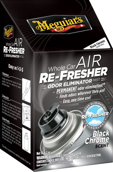 Meguiar's Whole Car Air Refresher Odour Eliminator Black Chrome