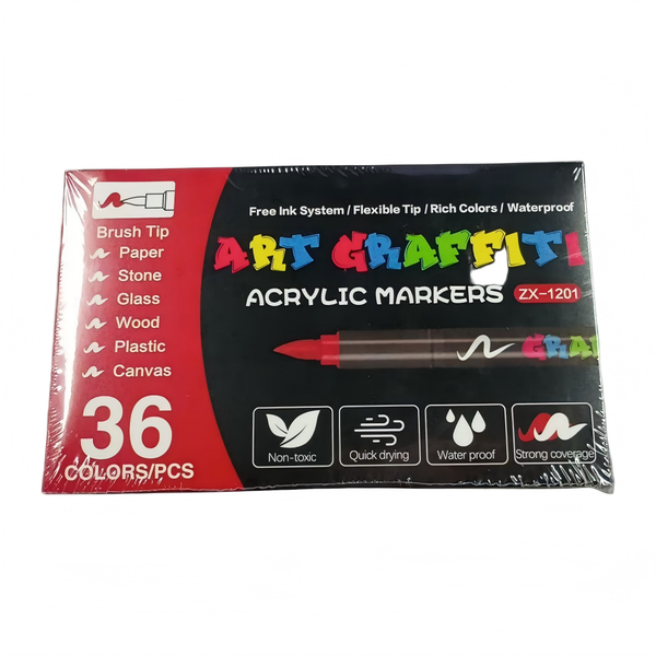 48 Colors Direct-Liquid Acrylic Marker Pens | Multi-Surface Paint Markers