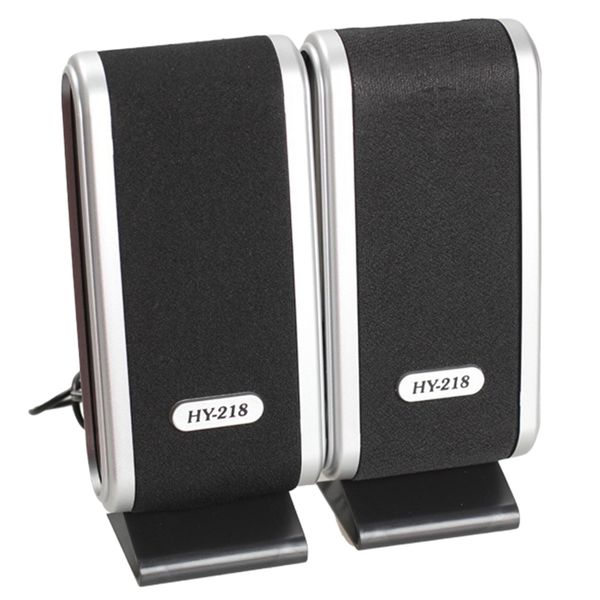 2 Pcs USB Computer Speakers Stereo 3.5mm with Ear Jack for Desktop