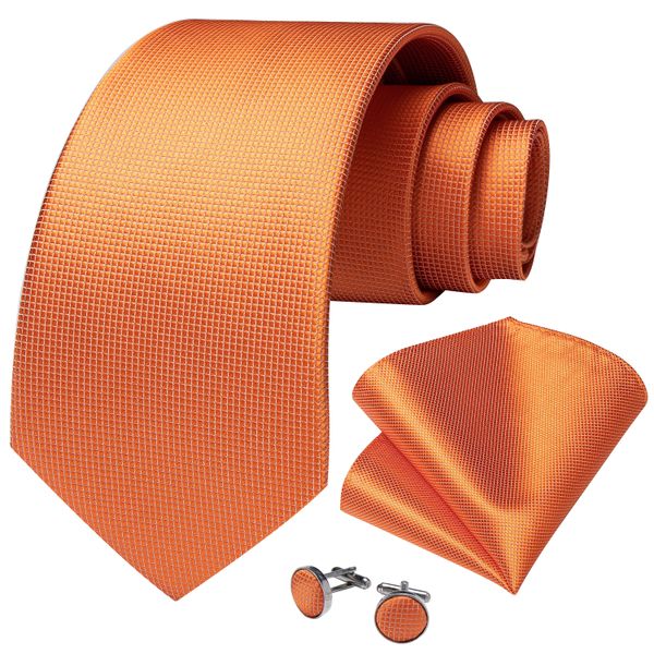 Men Tie Handkerchief Cufflinks Set Jacquard Necktie Wedding Business