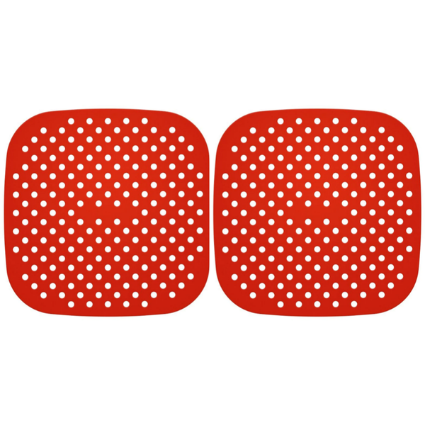 Square Silicone Non-Stick Air Fryer Mat Liner - 2 Pack