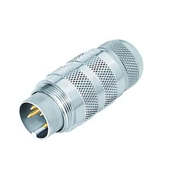 99-5121-40-06 - M16 6-Pin Male Cable Connector, Solder, IP67, Gold Plated