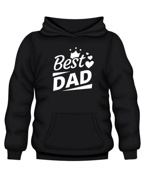 Black Hoodie - Large - Printed - Best Dad 3