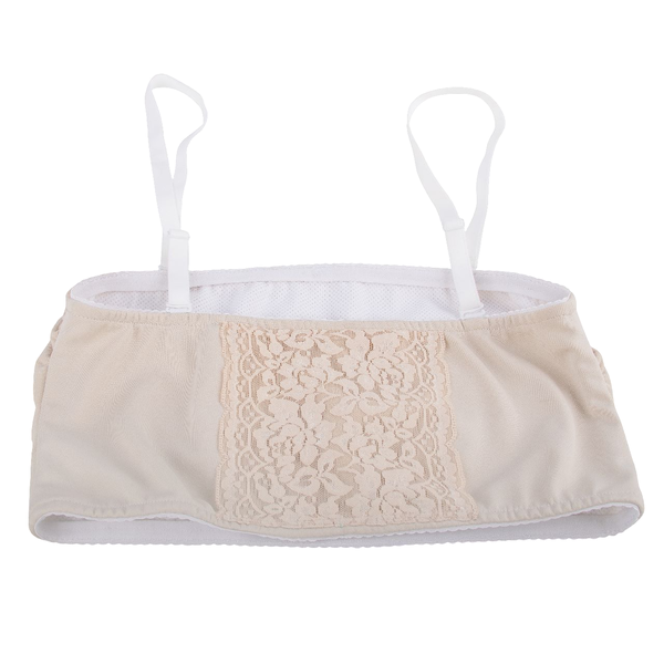 Evanesse Night Boob Tube - White and Beige