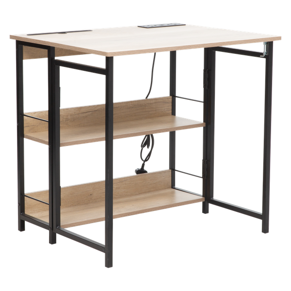 Everfurn Viron Folding Desk with Power Sockets &amp; USB