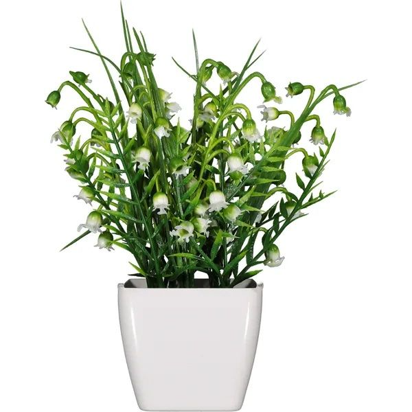 White Flowers In Pot - 20cm