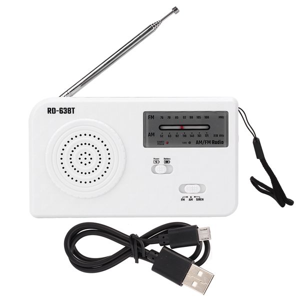 Portable Solar Powered Hand Crank AM FM Radio Emergency with LED Flashlight