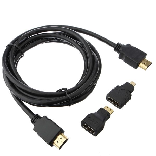 3 In 1 4K Ultra 1.5M HDMI To Mini &amp; Micro HDMI Adapter Cable