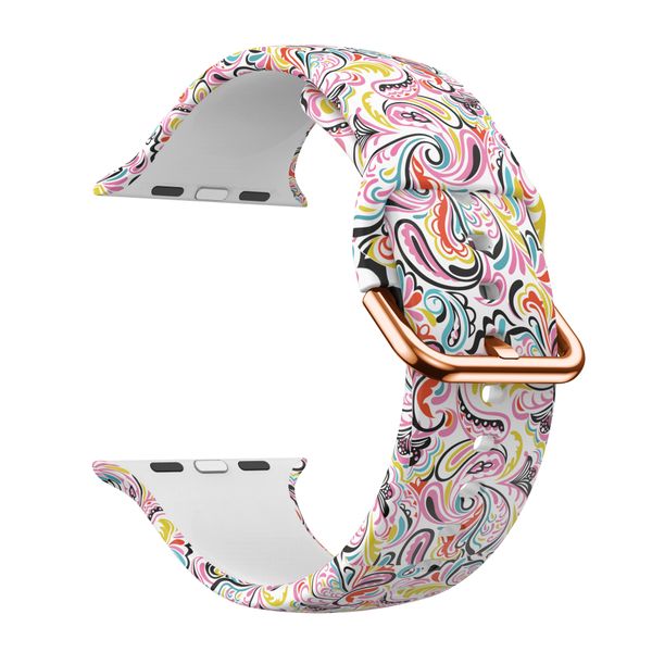 Silicone Strap for Apple Watch 38/40/41mm-Fireworks
