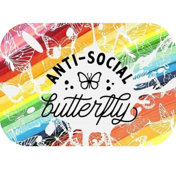Anti Social Butterfly Printed Mouse Pad