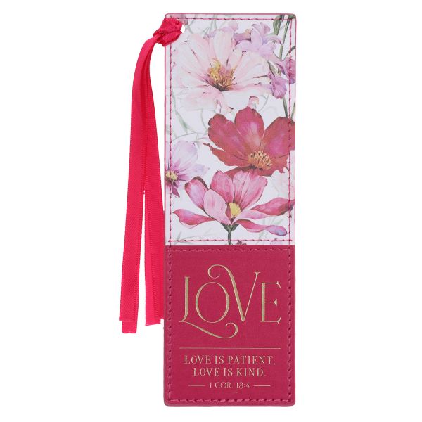 Bookmark - Love Is Patient, Love Is Kind, Faux Leather