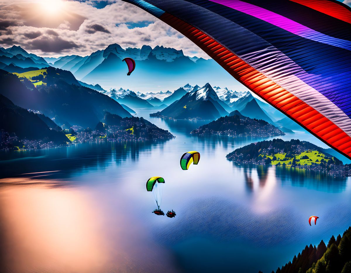 Canvas Wall Art - Paragliding Artwork