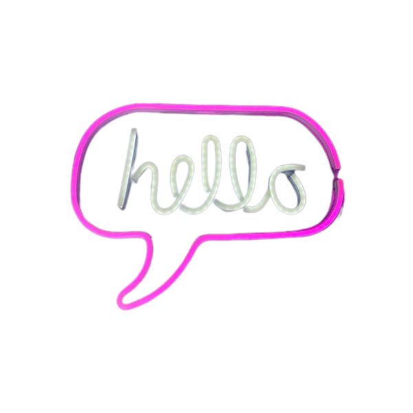 Hello Neon LED Night Light Sign C-23