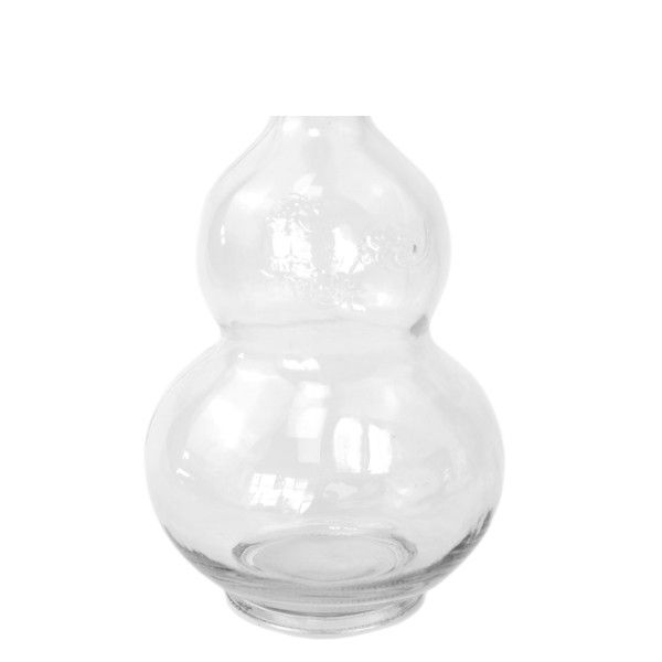 Gourd-Shaped Glass Vase - Transparent