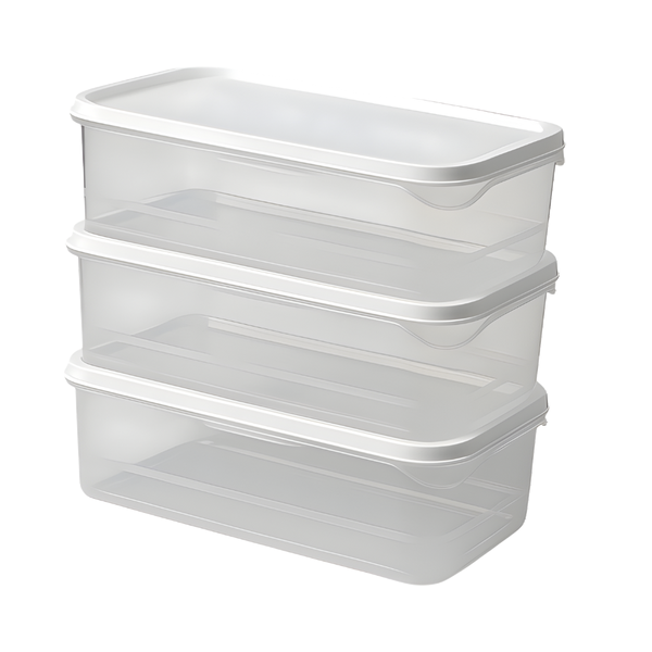 3 Pack - 1200ml Double Lined Food Storage Container - Transparent